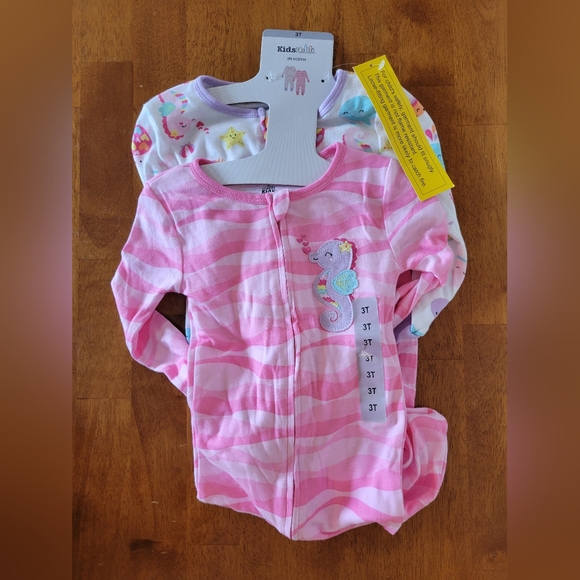 KIDS HEADQUARTERS Kids 2-pack Cotton Sleeper Long Sleeves 3T NWT - Picture 1 of 6